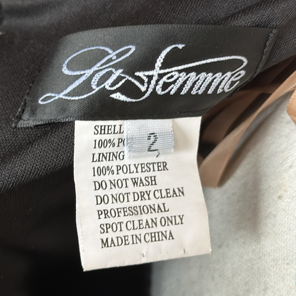 Stunning LaFemme Black & Silver Prom Dress - Picture 16 of 17